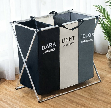Organizador de Ropa Sucia de 3 Compartimentos – Plegable y Multifuncional