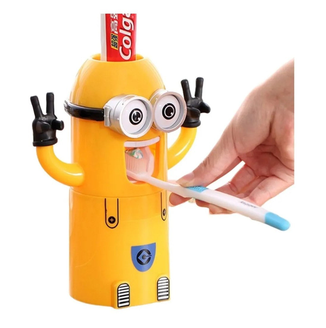 Dispensador de Pasta de Dientes Minions con Porta Cepillos – Montaje en Pared